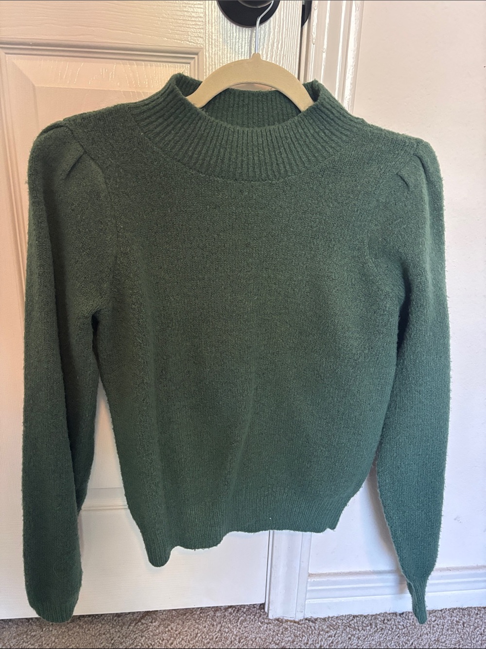 Melrose and Market Forest Green Mock Neck Sweater